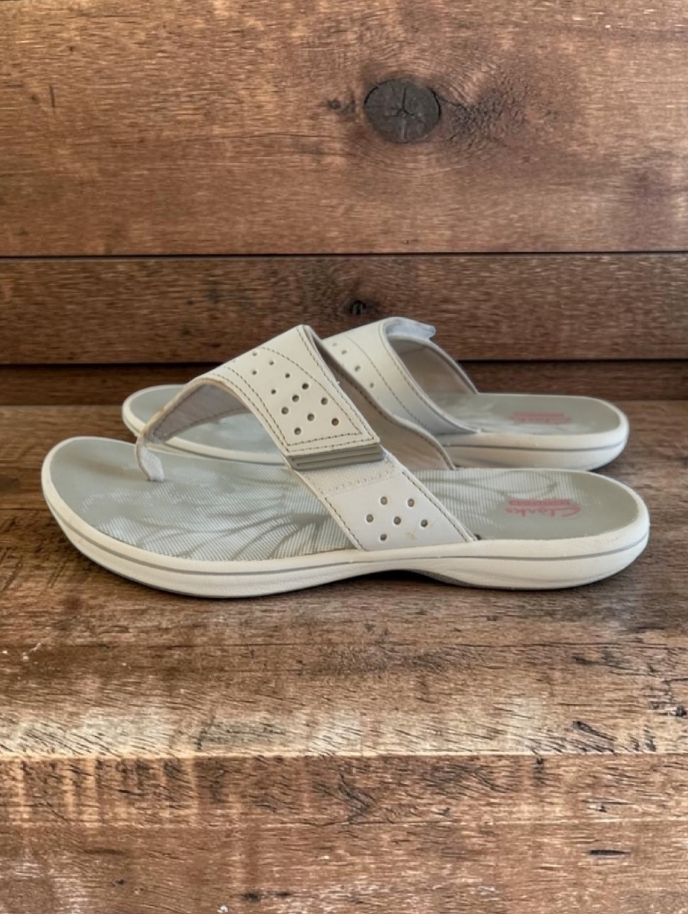 Clarks Women's White  Sandals Size 8
